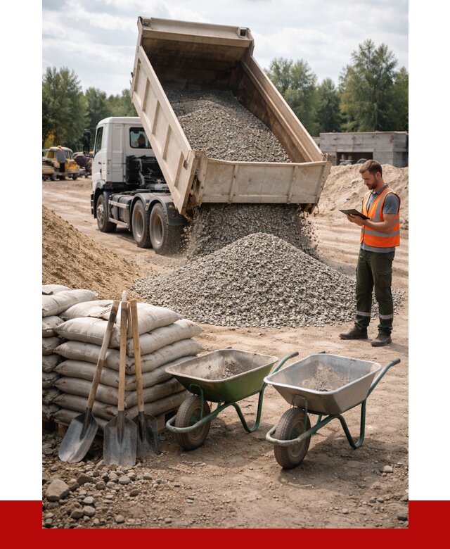 Доставка нерудных материалов в Ейске от 1237 руб. | ПРОНЕРУДЕск