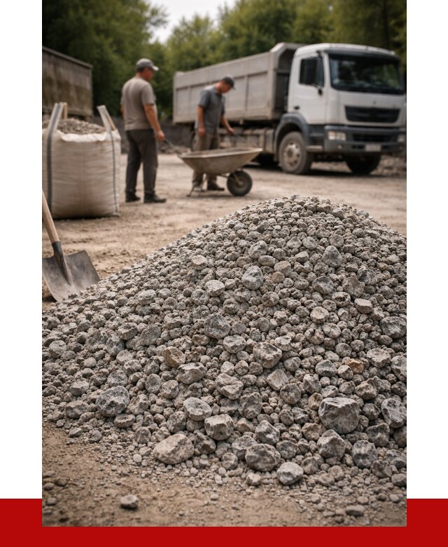 Гранитный щебень фракция 20-40 в Ейске от 3298 руб. ПРОНЕРУДЕск