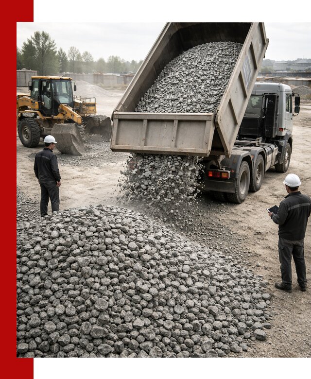 Доставка гранитного щебня фракции 20-40 в Ейске
