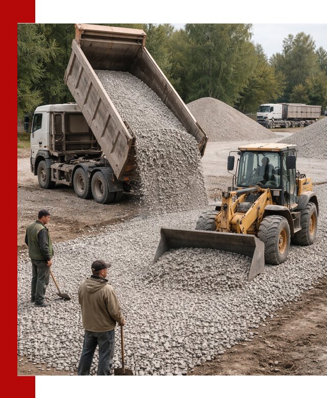 Купить гравийный щебень фракция 20-40 в Ейске с доставкой