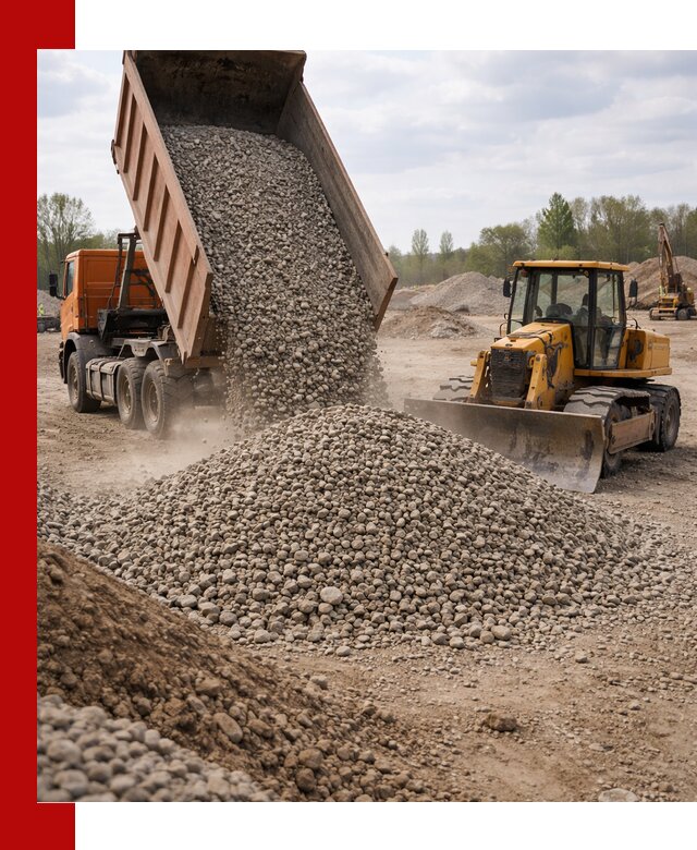 Доставка гравийного щебня фракции 40-70 в Ейске