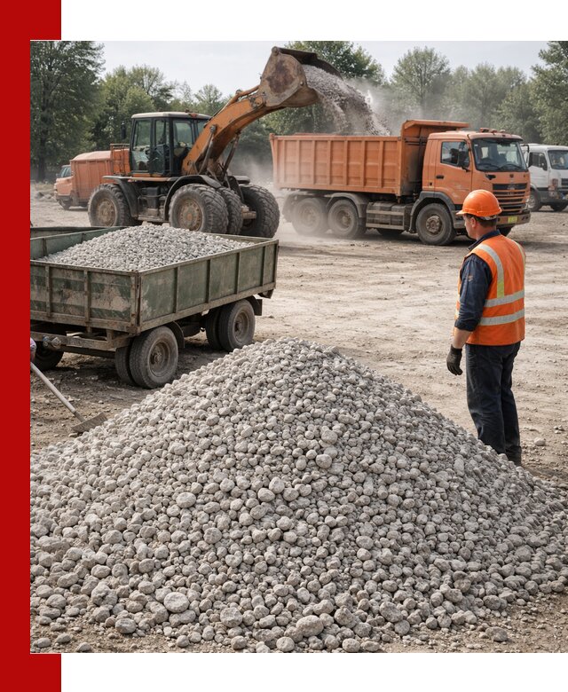 Доставка известнякового щебня фракция 20–40 в Ейске