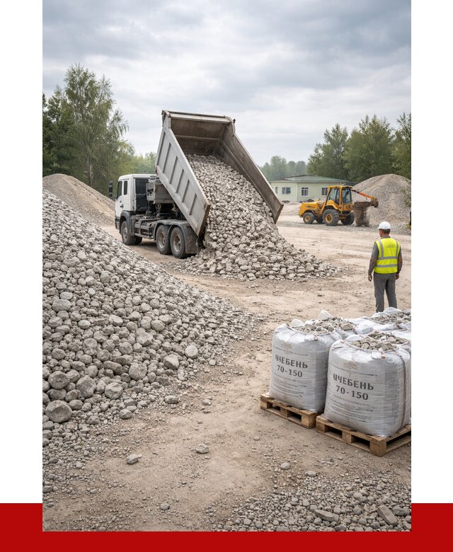 Известняковый щебень фракция 70-150 в Ейске от 1288 р. | ПРОНЕРУДЕск