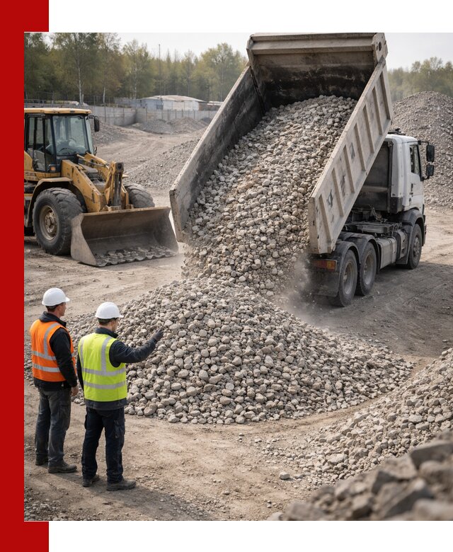 Вторичный щебень фракция 40–70 доставка в Ейске