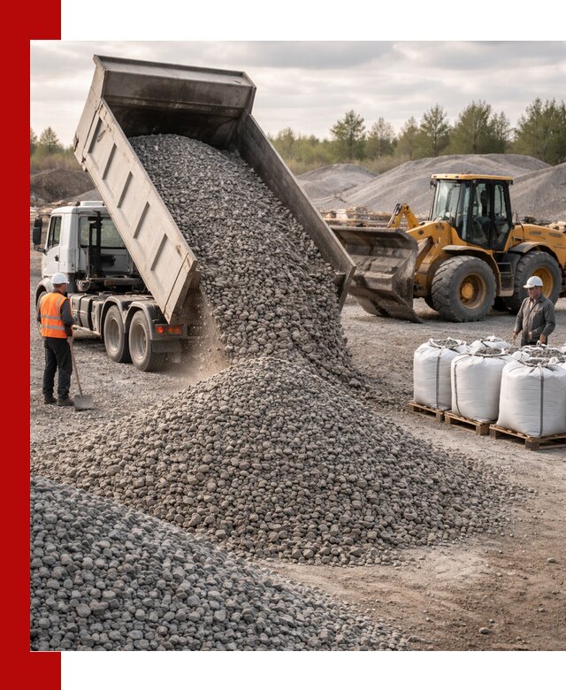 Бетонный щебень фракция 5–20 с доставкой в Ейске