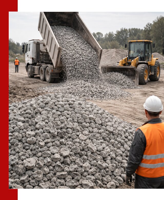 Доставка бетонного щебня фракции 20-40 в Ейске