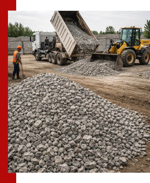 Доставка бетонного щебня фракции 40-70 в Ейске