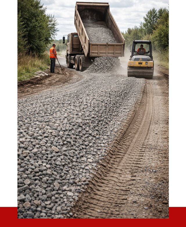Щебень для отсыпки дороги в Ейске от 2783 р. ПРОНЕРУДЕск