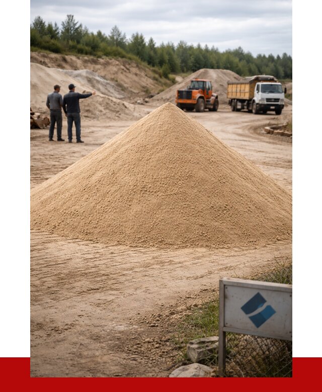 Карьерный песок навалом в Ейске от 1855 р. | ПРОНЕРУДЕск