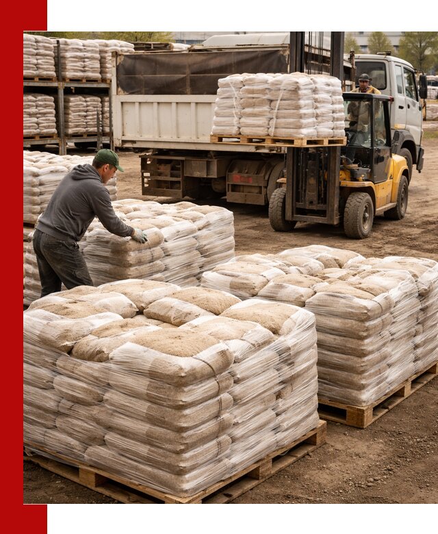 Карьерный песок в мешках с доставкой в Ейске