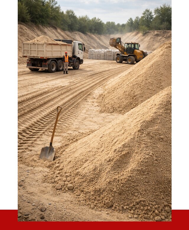 Карьерный песок мелкозернистый в Ейске от 9275 р. | ПРОНЕРУДЕск