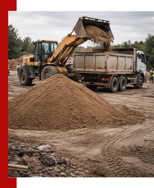 Доставка речного песка навалом в Ейске быстро и выгодно