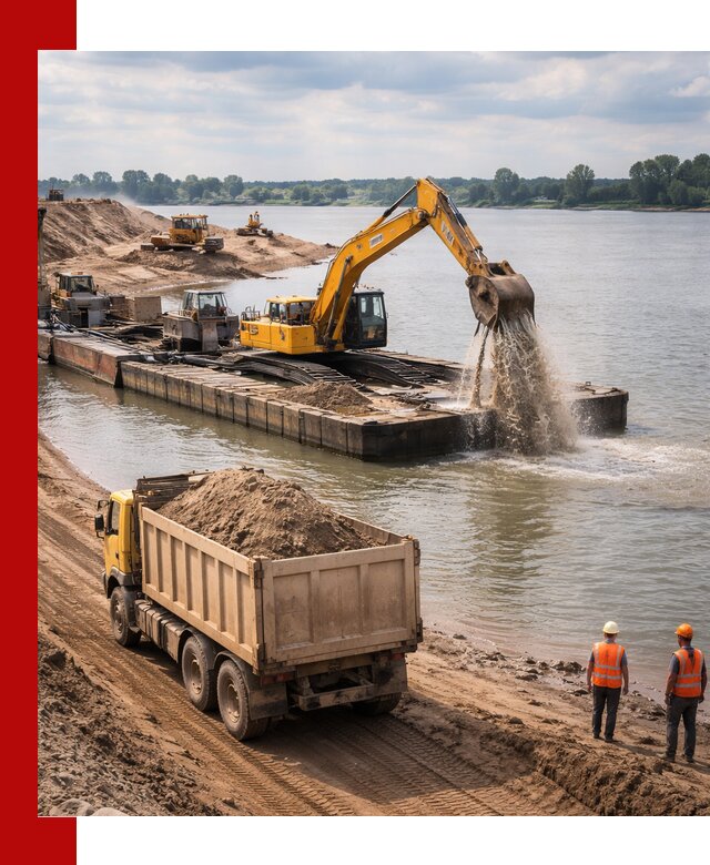 Намывной песок с доставкой в Ейске оптом и в розницу