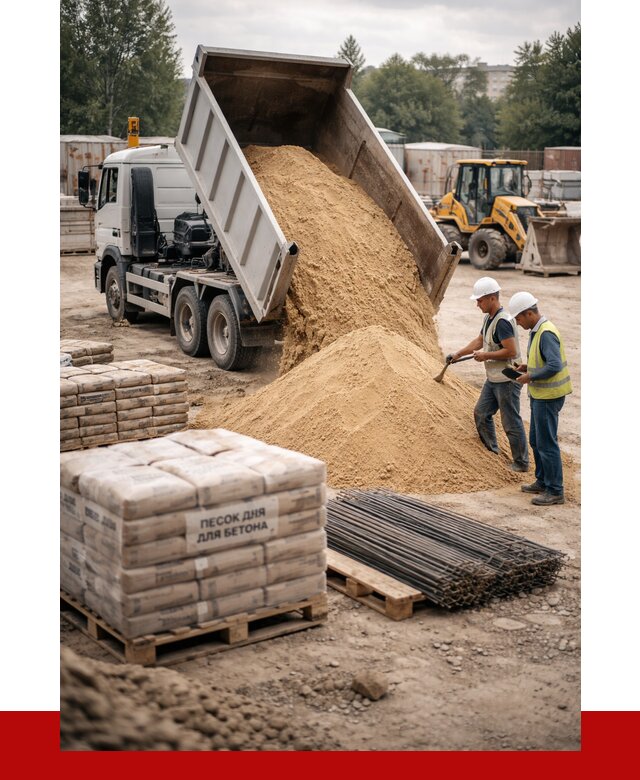 Песок для бетона в Ейске от 2577 р. с доставкой, ПРОНЕРУДЕск