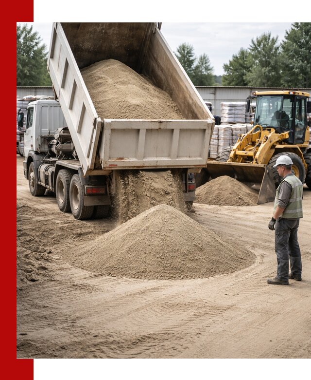 Поставка и доставка песка для бетона в Ейске