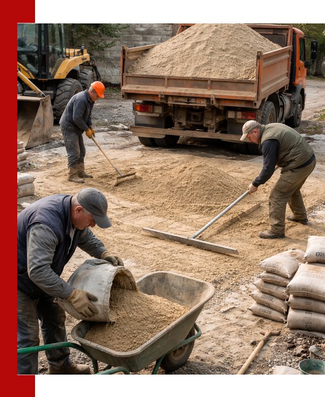 Поставка песка для стяжки в Ейске с быстрой доставкой