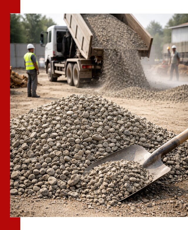 Доставка гравия фракции 20-40 в Ейске с самосвалами