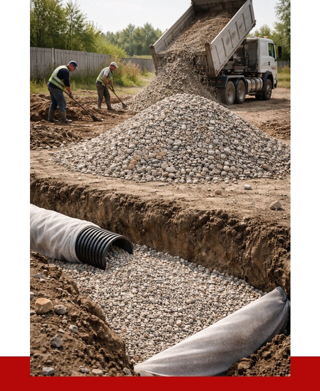 Гравий для дренажа в Ейске от 2267 р., доставка ПРОНЕРУДЕск