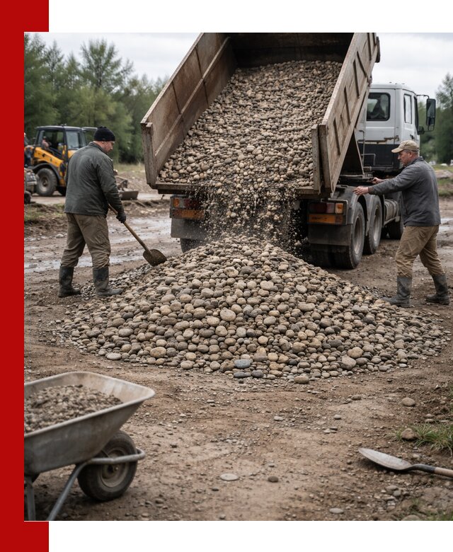 Доставка гальки речной оптом и в розницу в Ейске