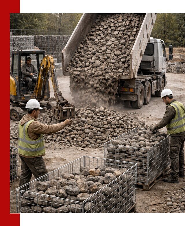 Камень для габионов фракция 100–201 в Ейске