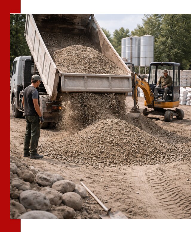 Доставка ПГС С3 в Ейске самосвалами и миксерами