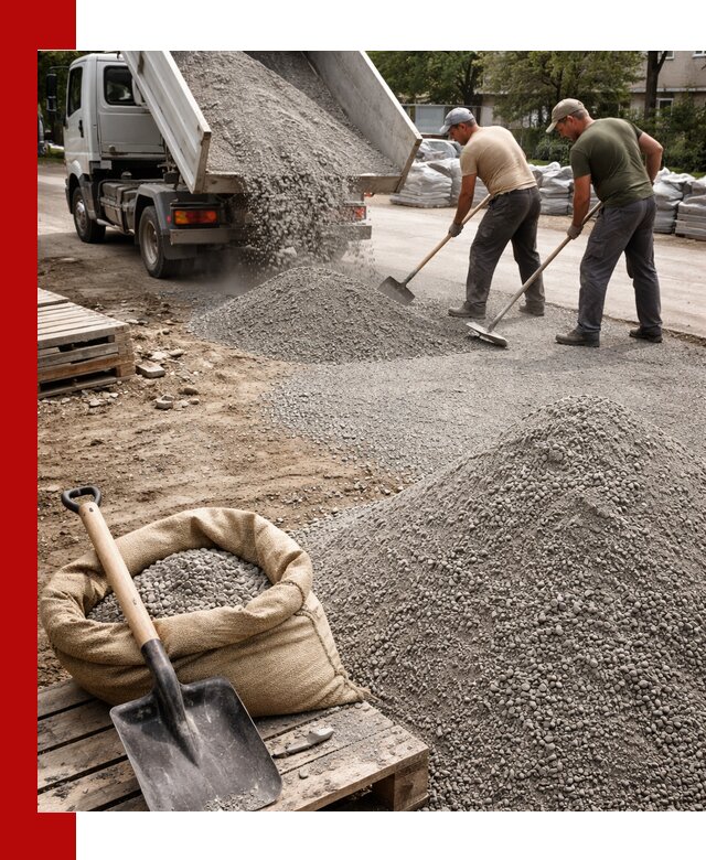 Отсев для тротуарной плитки в Ейске — доставка и укладка