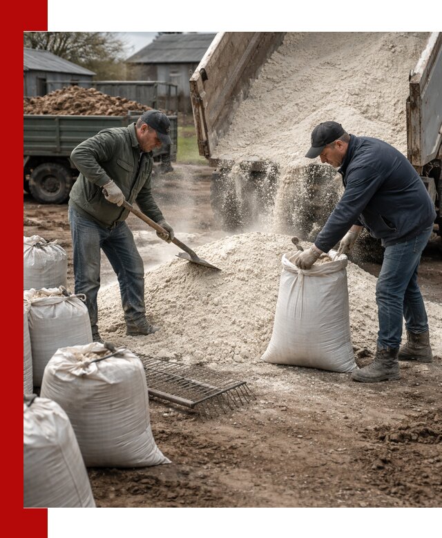 Доставка извести пушонки в Ейске оптом и мелким оптом