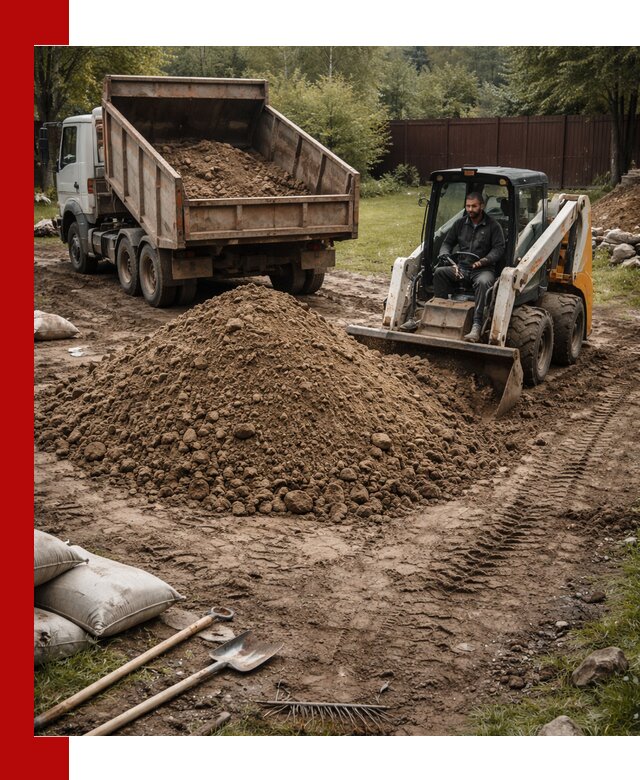 Суглинок для планировки участков в Ейске с доставкой и выгрузкой