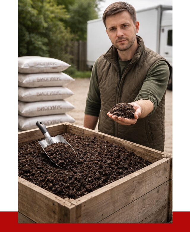 Купить биогумус в Ейске с доставкой от 8760 р. за куб | ПРОНЕРУДЕск