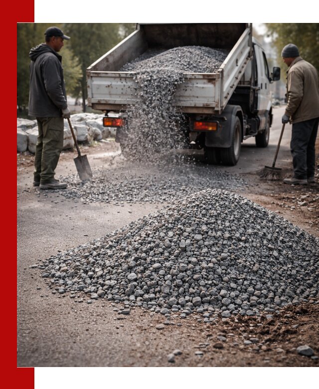 Гранитная крошка для посыпки дорог и тротуаров в Ейске