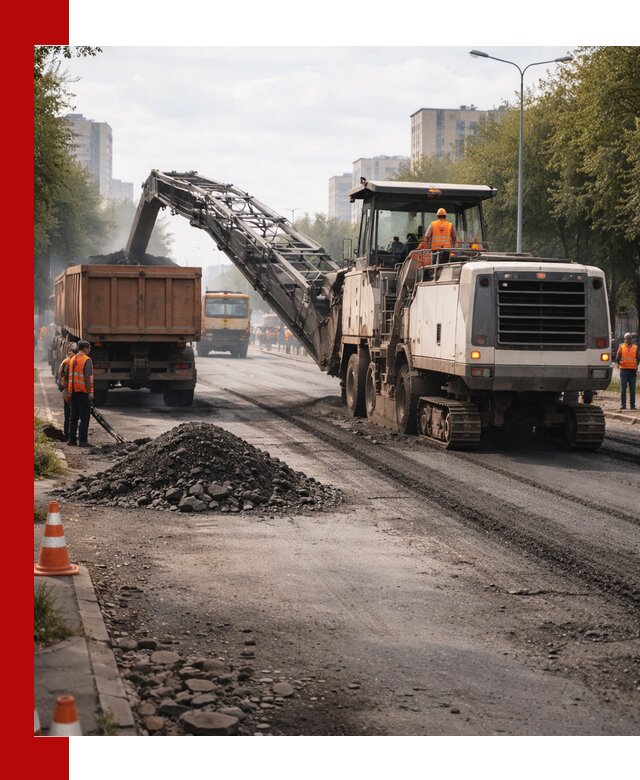 Фрезерованный асфальт в Ейске — удаление и вывоз старого покрытия