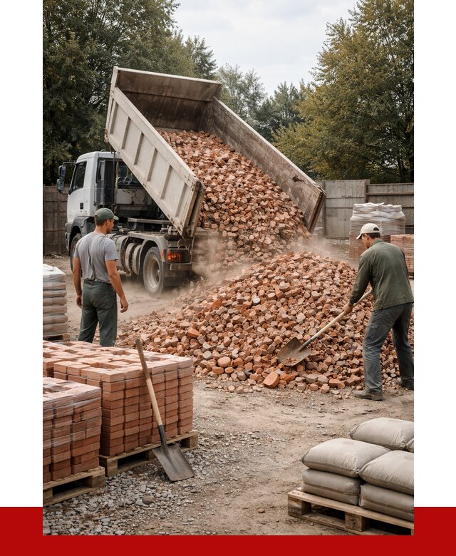 Бой кирпича в Ейске с доставкой от 4329 руб/куб | ПРОНЕРУДЕск