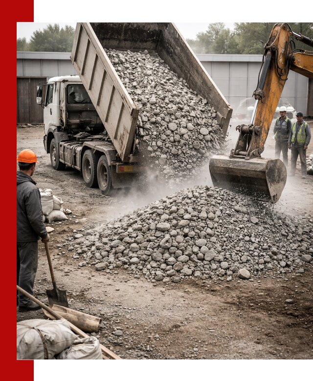 Доставка дробленого бетона в Ейске оптом и в розницу
