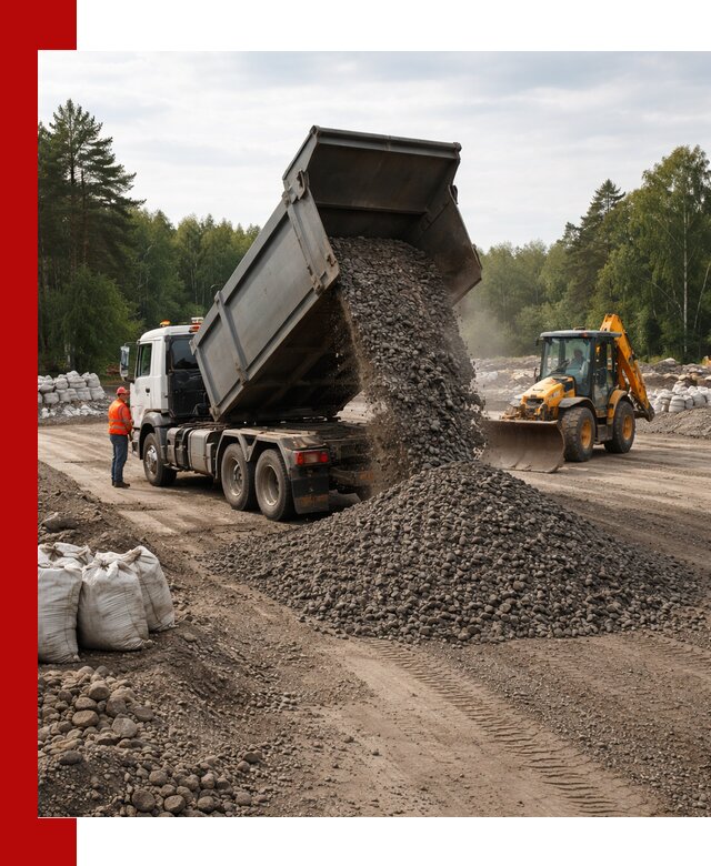 Доставка дробленого асфальта в Ейске для дорожных работ