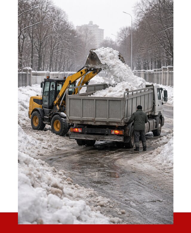 Вывоз снега с погрузкой в Ейске от 3607 р. ПРОНЕРУДЕск