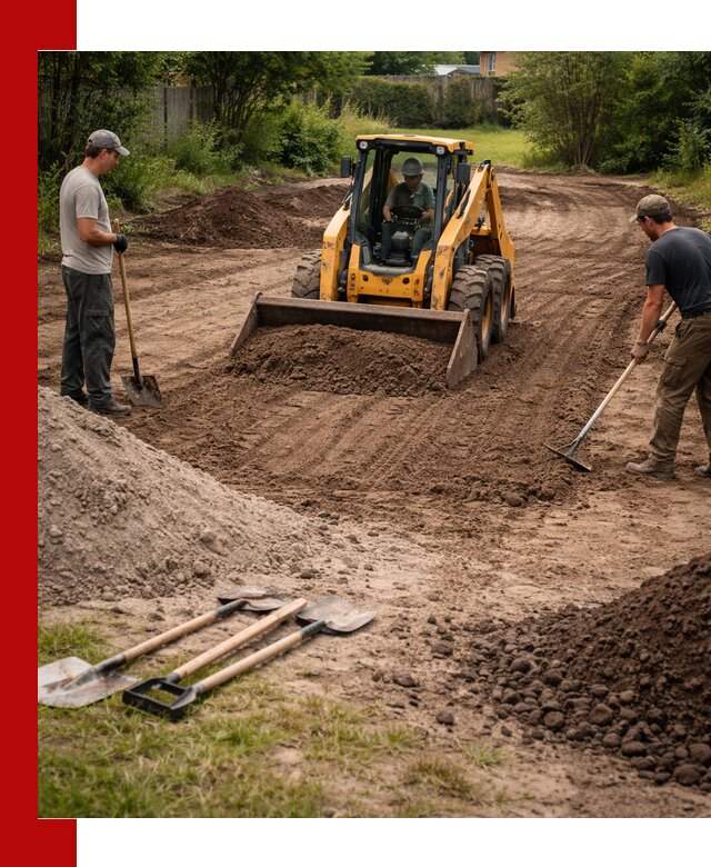 Планировка участка грунтом с вывозом и доставкой в Ейске