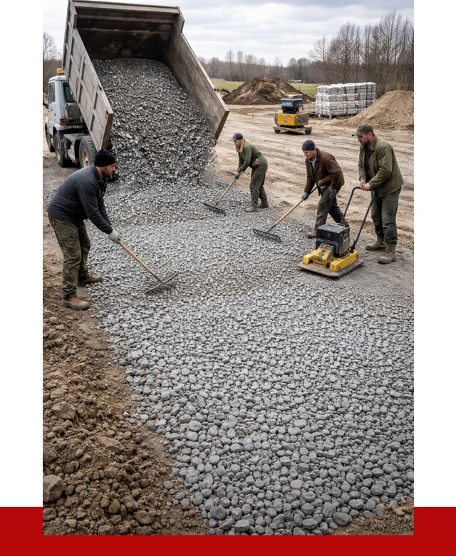 Устройство щебеночной подушки в Ейске от 4638 р. ПРОНЕРУДЕск