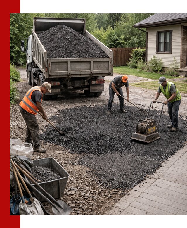 Асфальтовая крошка для двора с доставкой в Ейске